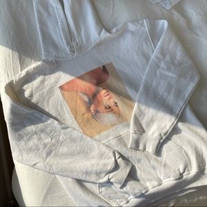 Ariana Grande White Hoodie Sweatshirt